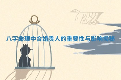 八字命 🦆 理中合婚贵人的重要性与影 🌍 响揭秘
