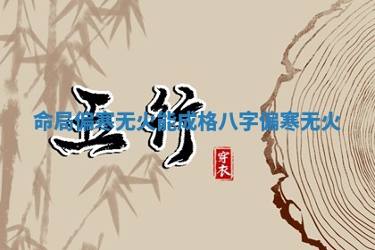命局偏寒无火能成格_八字偏 📚 寒无 🤝 火 命局偏寒无火能成格_八字偏 📚 寒无 🤝 火