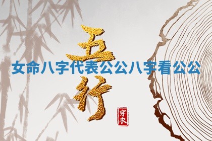 女 🍤 命八字代表公公 八字 🔻 看公公