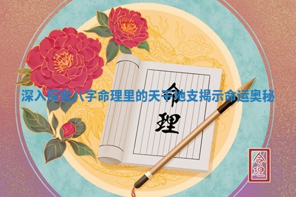深入探 🎿 索八字 🐡 命理里的天干地支揭示命运奥秘